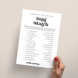 Printable Song Match Game for Family Reunion
