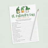 St Patrick's Day Party Game Bundle Printable