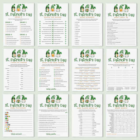 St Patrick's Day Party Game Bundle Printable by LittleSizzle