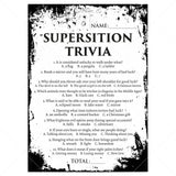 Superstition Trivia Game Printable PDF | Eerie Grunge by LittleSizzle