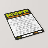 Halloween Superstitions Trivia Quiz Printable | Monster Theme