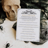 Black Skull Halloween Superstitions Quiz with Answers