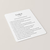 Fun Table Talk Questions for Adults Printable Card