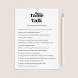 Table Talk Card Printable by LittleSizzle