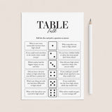 Class Reunion Icebreaker Questions Table Talk Dice Game Printable by LittleSizzle