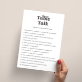 Table Talk Card Printable