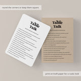 Table Talk Card Printable