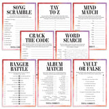End of an Era Watch Party Games and Activities Printable | Eras Viewing Party by LittleSizzle