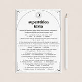 Superstitions Trivia Quiz Questions and Answers Printable by LittleSizzle
