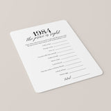 1984 The Price Is Right Game with Answers Printable