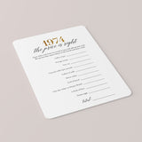 1974 The Price Is Right Game with Answers Printable