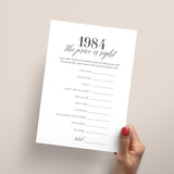 Married in 1984 40th Wedding Anniversary Party Games Bundle