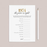 1974 The Price Is Right Game with Answers Printable by LittleSizzle