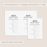 1979 The Price Is Right Game with Answers Printable