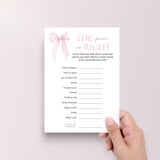 The Price Is Right Pink Bow Baby Shower Game Printable