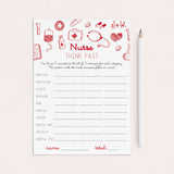 Printable Nurse Party Game Think Fast by LittleSizzle