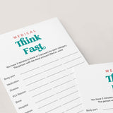 Nurse Game Think Fast Printable