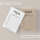 Class Reunion Game Think Fast Printable