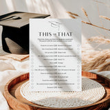 This or That Grad Party Game Printable