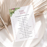 Printable This or That Questions for Wine Party