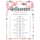 Non-Scary Halloween This or That Questions for Teen Girls by LittleSizzle