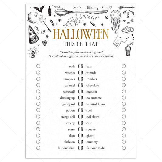 Hocus Pocus Halloween Party Game Printable by LittleSizzle