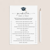 Would The Graduate Rather This or That Questions Printable by LittleSizzle
