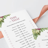 Printable This or That Questions for Wine Party