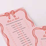 This or That Game for Girls Night Printable Wavy Border