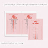 Pink and Red Retro Bold Galentine's Day Game This or That