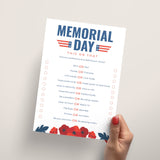 Memorial Day Games for Family Printable