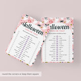 Pink Halloween Games Bundle for Girls Printable