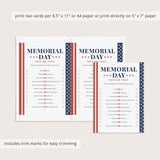 Memorial Day This or That Questions Printable