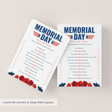 This or That Memorial Day Game Printable