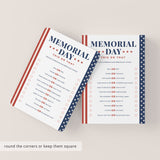 Memorial Day This or That Questions Printable