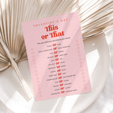 This or That Valentine's Edition Printable