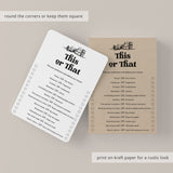 Book Club Ice Breaker Game This or That Printable