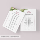 Printable This or That Questions for Wine Party