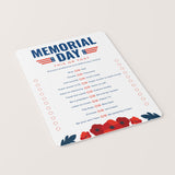 This or That Memorial Day Game Printable