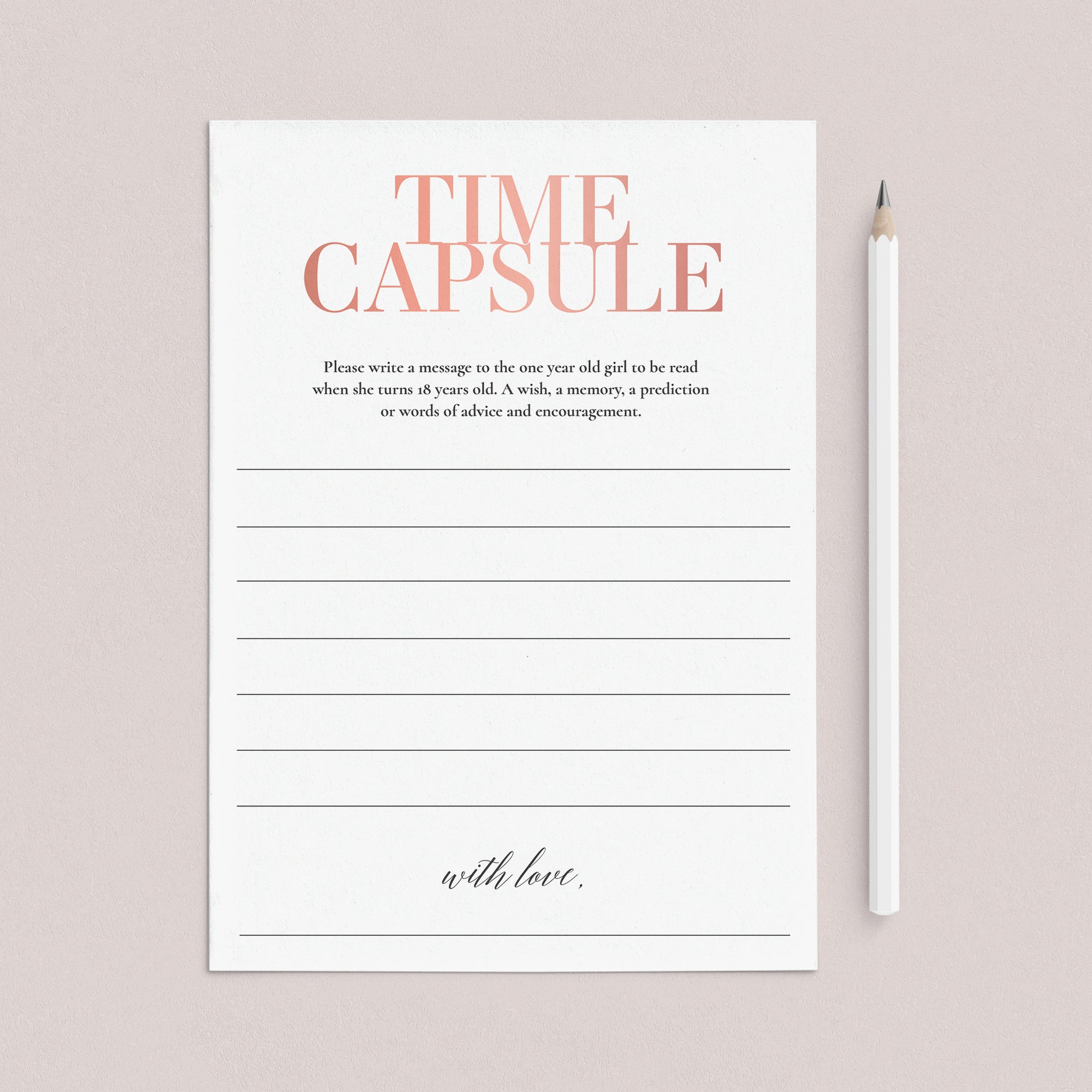 First Birthday Time Capsule Cards Printable by LittleSizzle