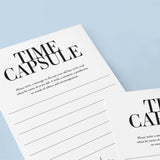 Boy First Birthday Time Capsule Cards Printable