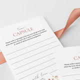 Wildflower 1st Birthday Time Capsule Card Printable