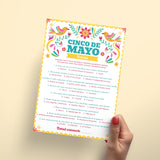 Printable Cinco de Mayo Trivia Game with Answer Key