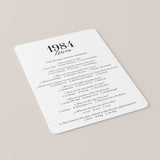 1984 Fun Facts Quiz with Answers Printable