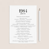 1984 Fun Facts Quiz with Answers Printable by LittleSizzle