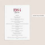 Married in 1984 Trivia Quiz for Ruby 41st Anniversary