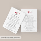 Married in 1984 Trivia Quiz for Ruby 41st Anniversary