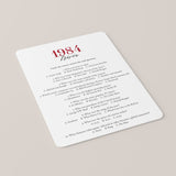 Married in 1984 Trivia Quiz for Ruby 41st Anniversary