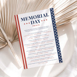 Memorial Day Trivia Questions with Answers Printable