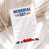 Printable Memorial Day Game Bundle with Red Poppies